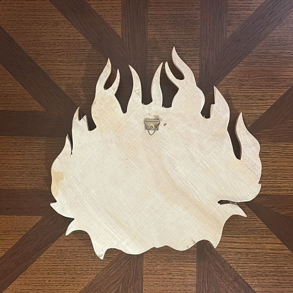 Harley Davidson Wood Carving Wall Decor Pre-owned Good Condition. - Picture 2 of 4